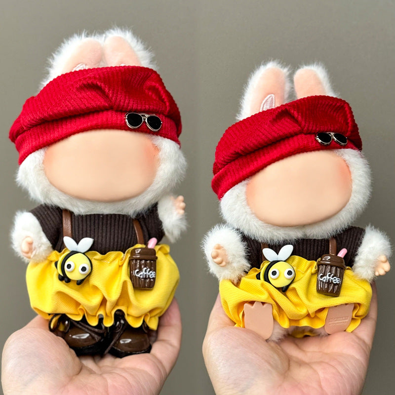 (Only-Clothes) Clothes Only Suitable for Generation Second Generation and Third Generation Pull Clothes 17cm Blind Box Pendant Trendy Vinyl Doll Cloth Ragdoll