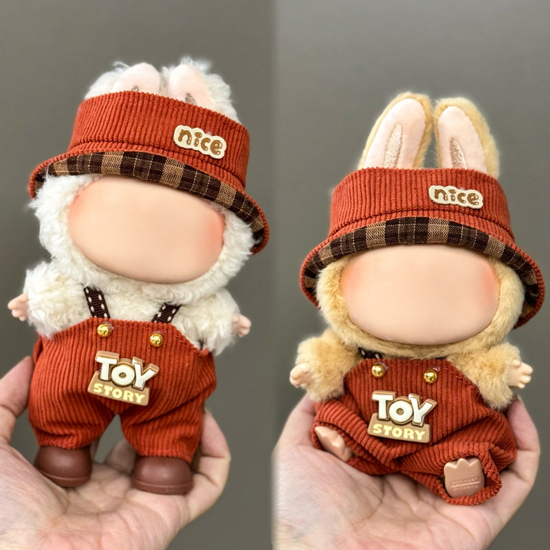 (Only-Clothes) Clothes Only Suitable for Generation Second Generation and Third Generation Pull Clothes 17cm Blind Box Pendant Trendy Vinyl Doll Cloth Ragdoll