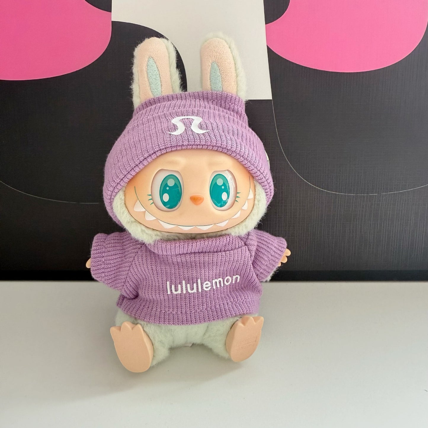 (only-clothes) New Labubu Plush Doll Trendy Brand Crow Heart Set Baby Clothes Replacement Ribbed Shirt Hot-Selling Big Brand Set Cute Baby Clothes