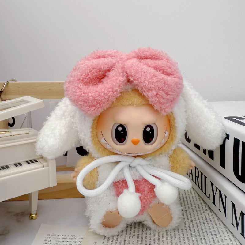 (only-clothes) Suitable for Labubu Doll Clothes Labubu Plush Vinyl Sitting Party First Second Third Generation Dress Set
