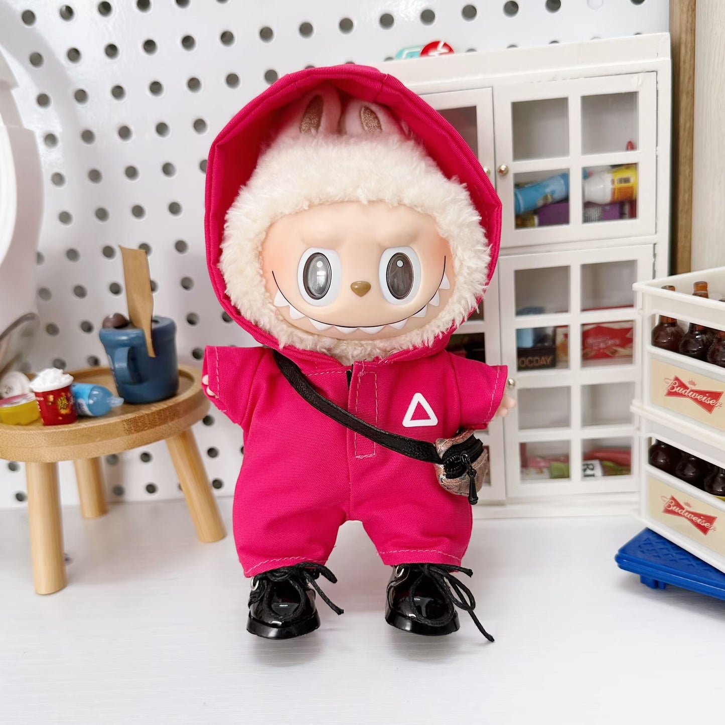 (only-clothes) Labubu Baby Clothes Affordable 17cm Baby Clothes Labubu Dress-Up Clothes Overalls Set Bula Clothes
