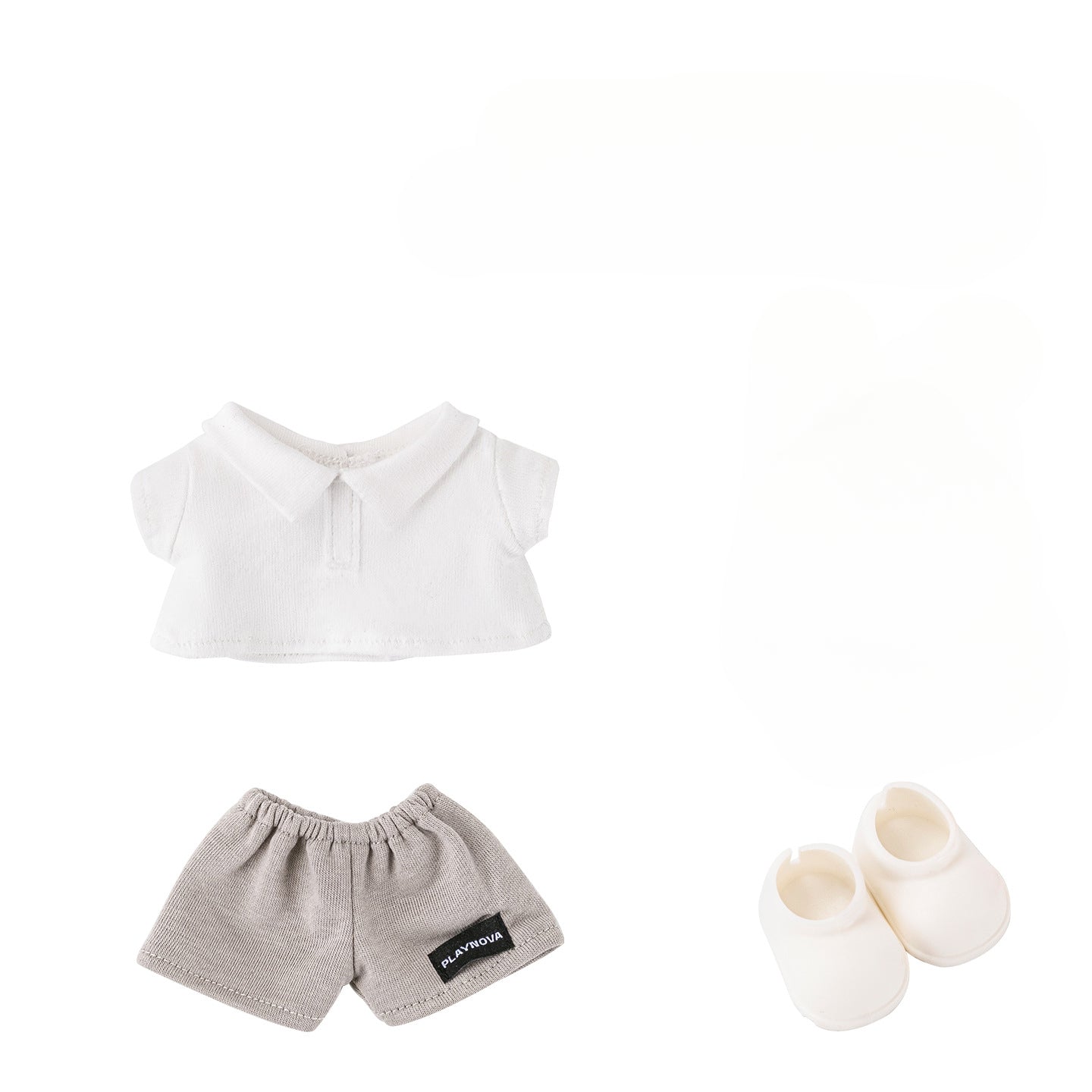 (only-clothes) POLO Short Sleeve Series Set Suitable for Labubu Macaron Sitting Clothes Labubu 17cm First Generation Doll Clothes