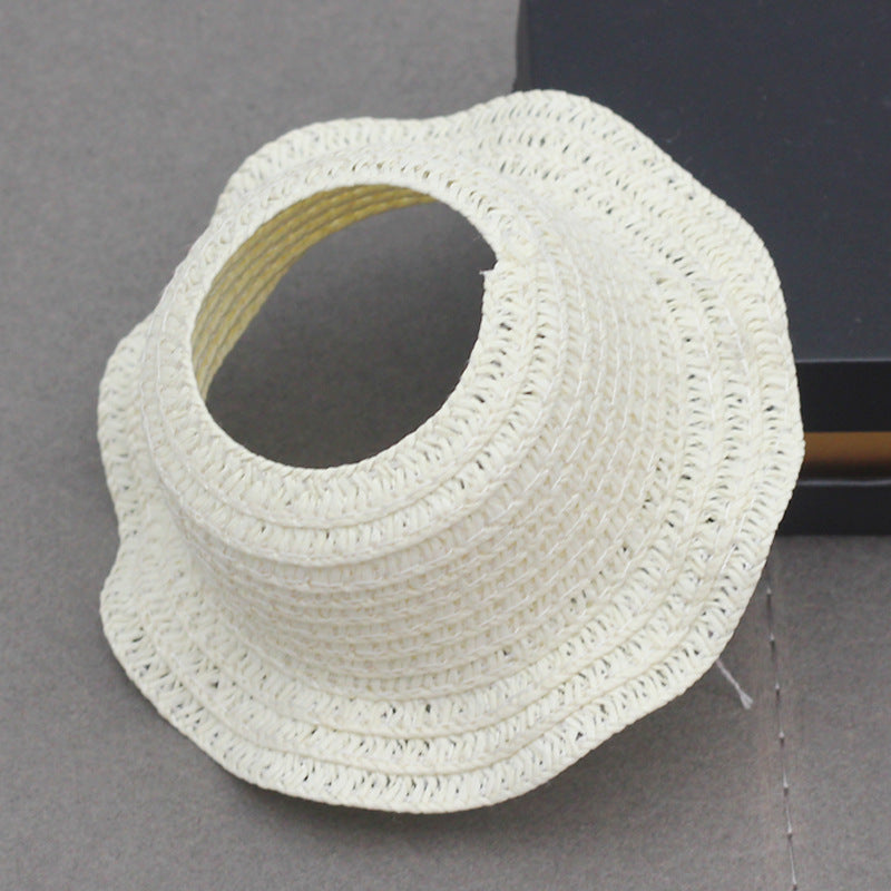 (only-clothes) Pendant Labubu Doll Dress Accessories First Second Third Generation Blind Box Labubu Doll Open Top Knitted Straw Hat