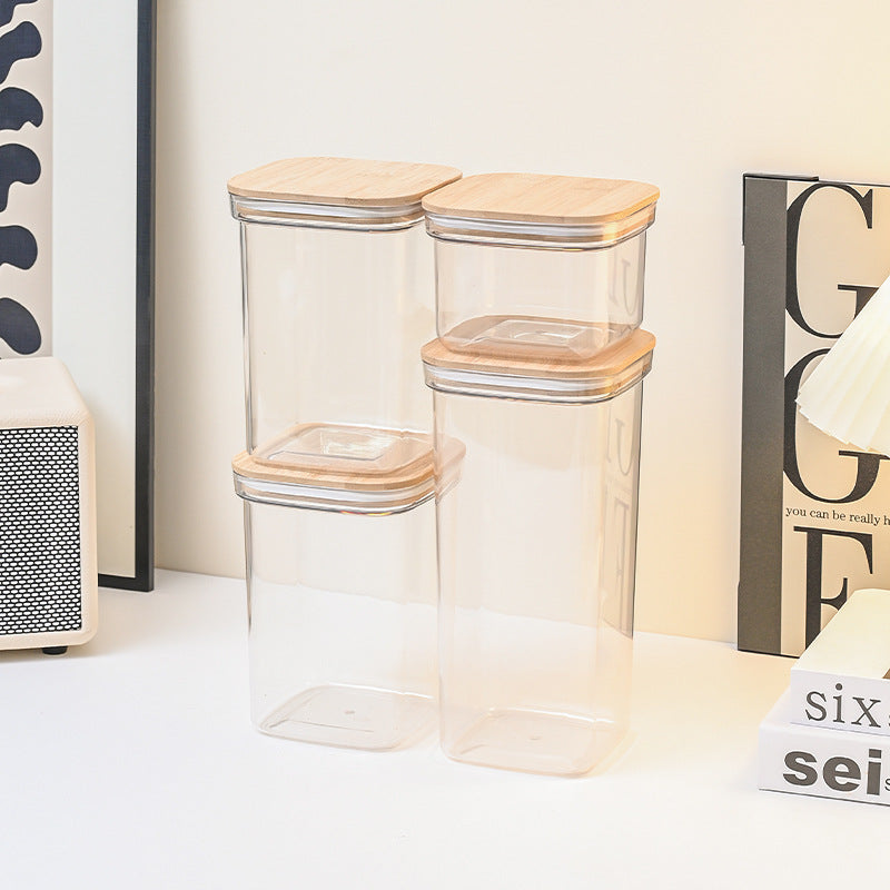 Transparent Labubu Display Box Dustproof Bamboo Wood High Transparency Trendy Toy Cute Bubble Mart Figurine Box Mini Storage Box