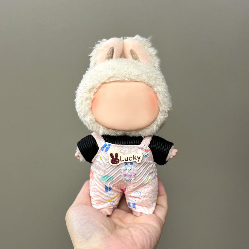 (Only-Clothes) Clothes Only Suitable for Generation Second Generation and Third Generation Pull Clothes 17cm Blind Box Pendant Trendy Vinyl Doll Cloth Ragdoll