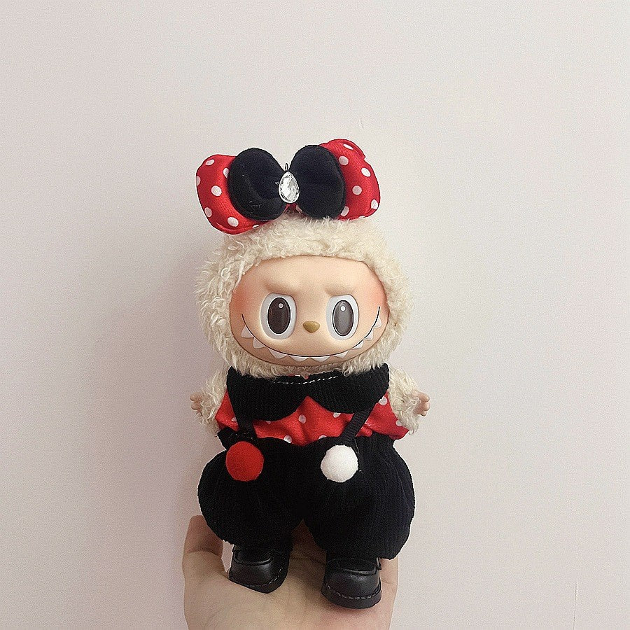 (only-clothes) Suitable for Labubu Doll Clothes First Second Third Generation 17cm Pendant Plush Toy Clothes Set