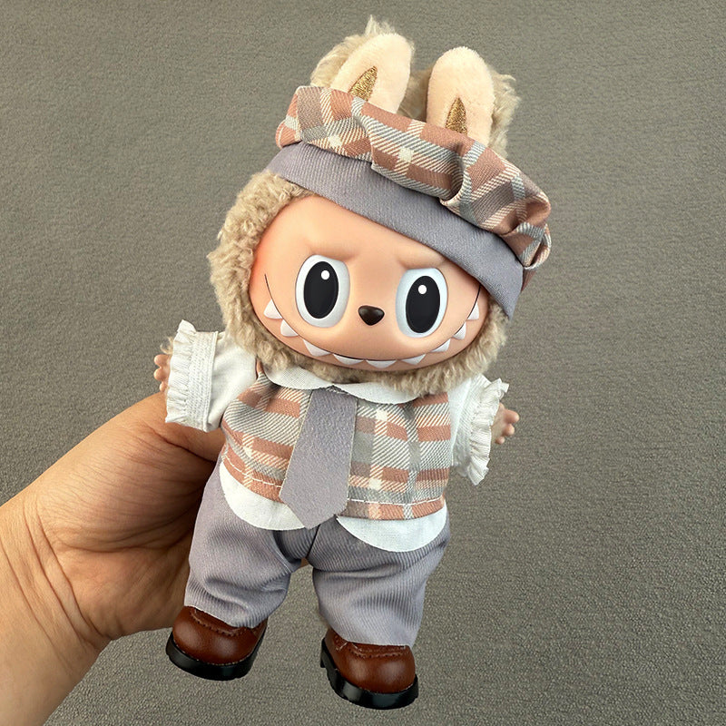 (only-clothes) Suitable for Labubu Doll Clothes Labubu Plush Vinyl Sitting Party First Second Third Generation Dress Set