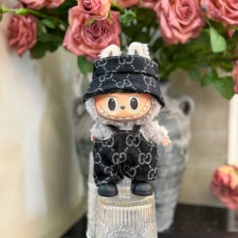 (only-clothes) In Stock Labubu Macaron First and Second Generation Labubu Doll Clothes Sitting Party Vinyl Plush Doll Clothes Set