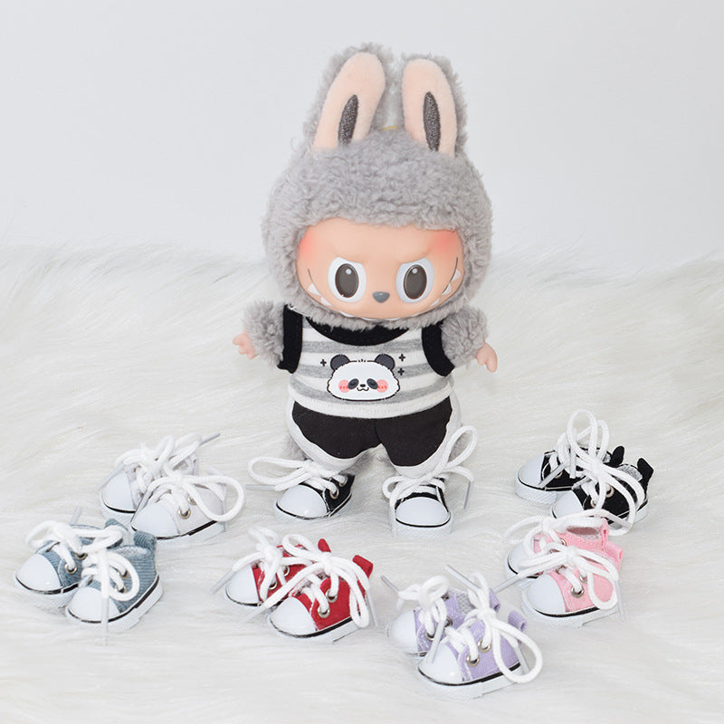 (only-clothes) Labubu Keychain Shoes 17CM Blind Box Labubu Dress-Up Toy Shoes 10CM Cotton Doll Shoes 3.8CM Shoes
