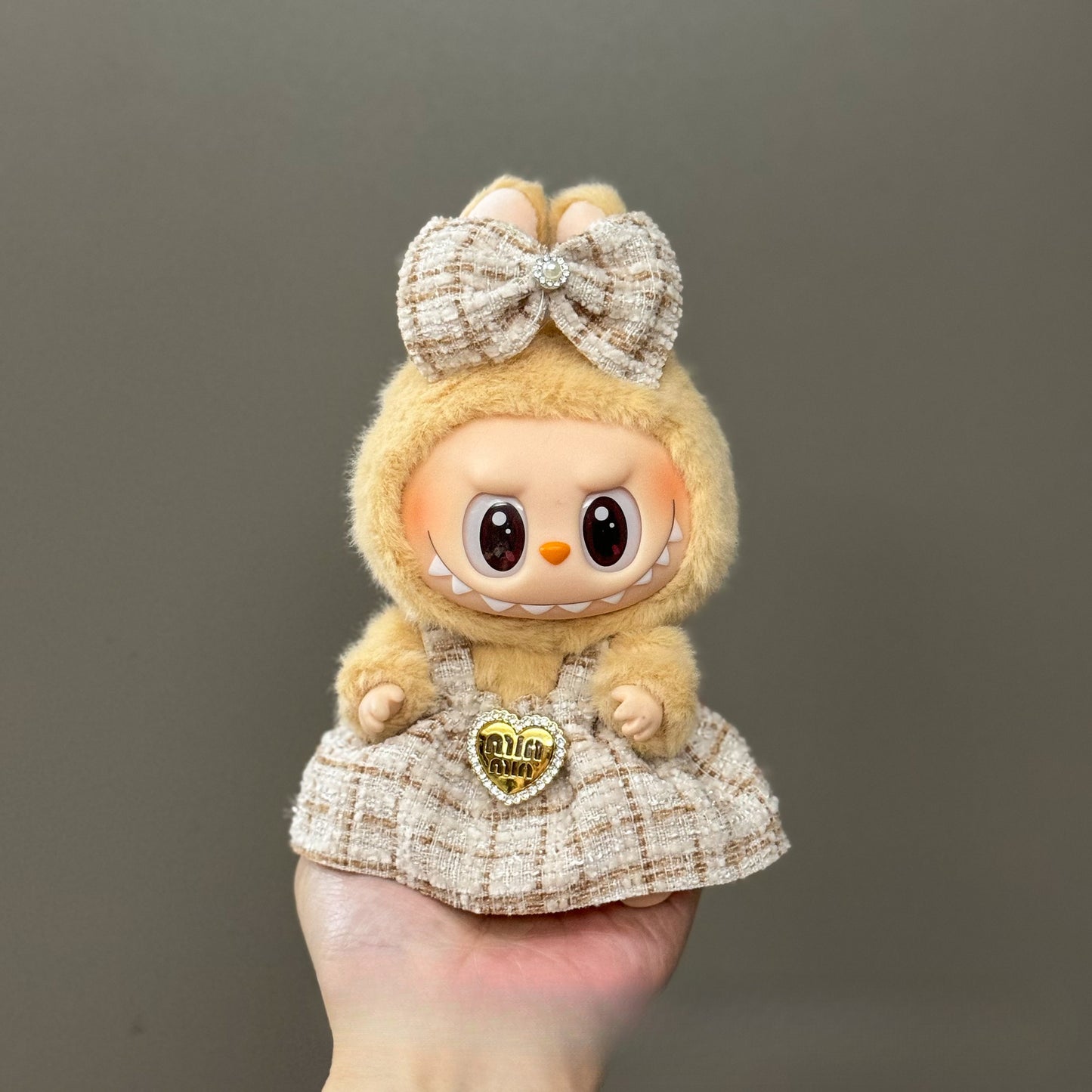 (only-clothes) Suitable for Labubu Doll Clothes 123 Generation Labubu Clothes 17cm Pendant Plush Doll Outfit Dress