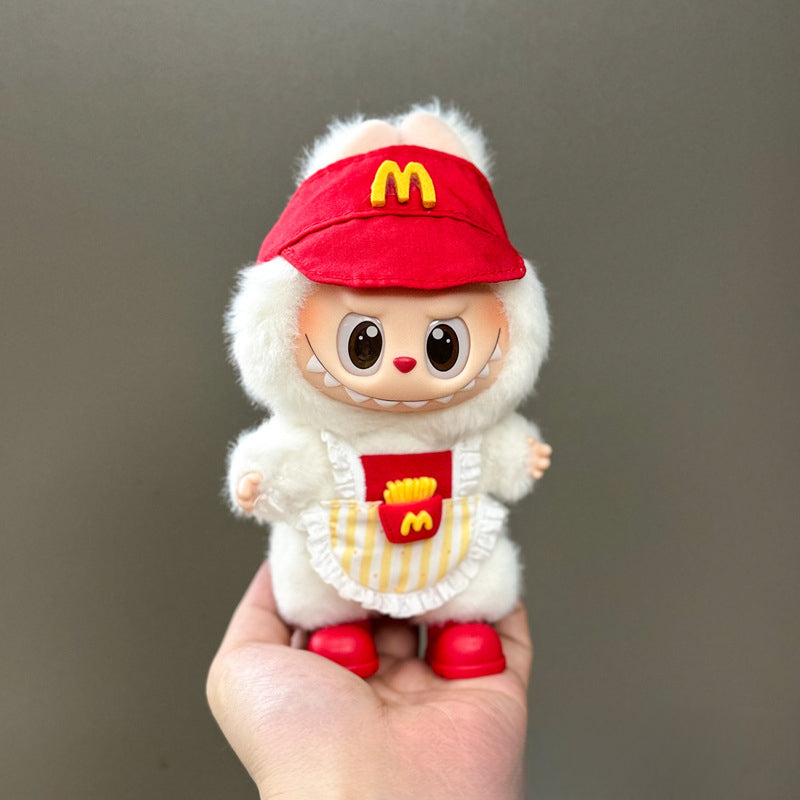 (only-clothes) Suitable for Labubu Doll Clothes 123 Generation Labubu Clothes 17cm Pendant Plush Doll Outfit Dress