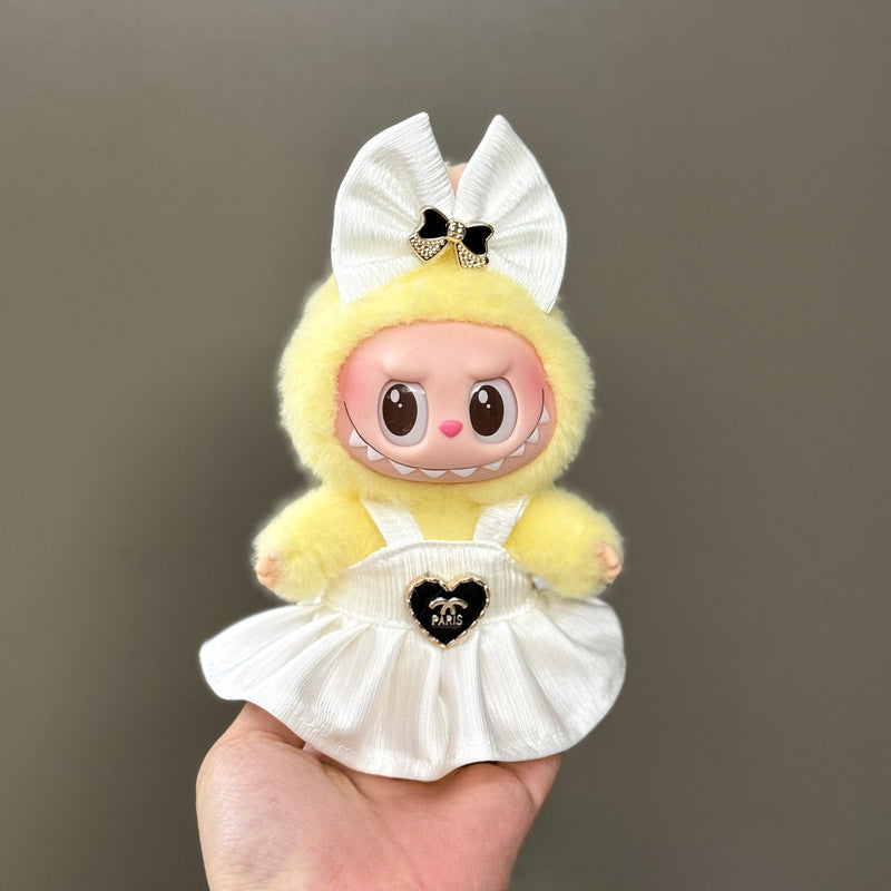 (only-clothes) Suitable for Labubu Doll Clothes First Second Third Generation Labubu Clothes 17cm Vinyl Pendant Doll Set