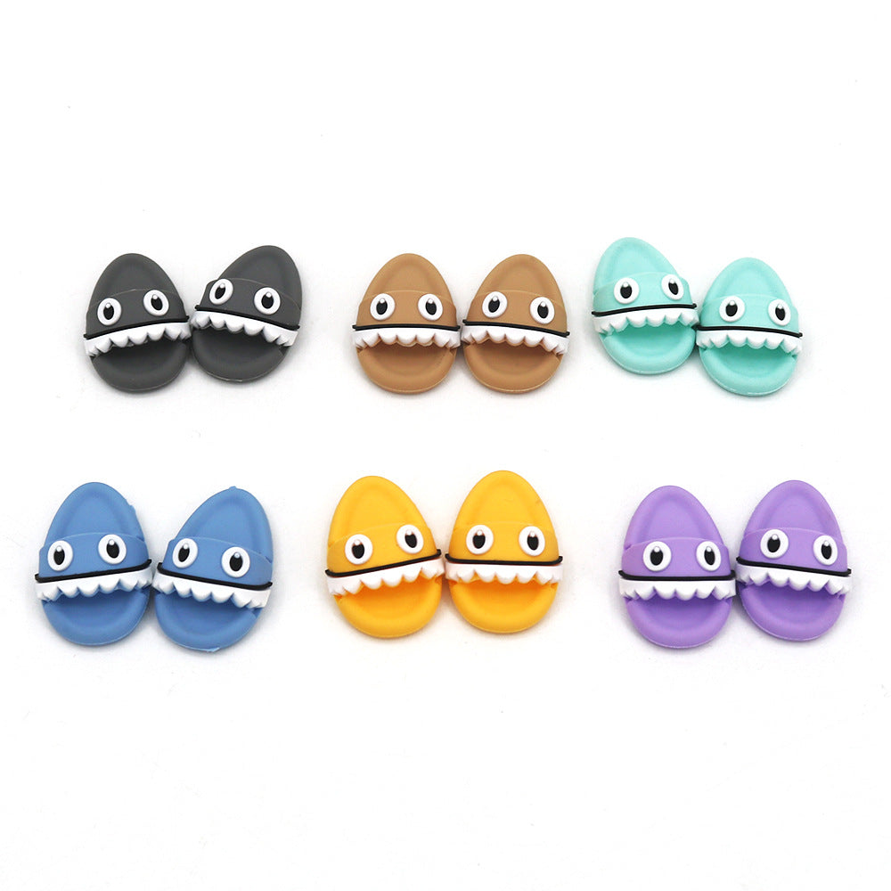 (only-clothes) Labubu Doll Shoes Labubu 17cm Doll Shoes Slippers Creative Nine-Tooth Slippers Doll Toy Shoes Accessories