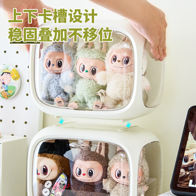 Space Capsule Labubu Blind Box Storage Box Transparent Bubble Mart White Box Display Figurine Display Stand