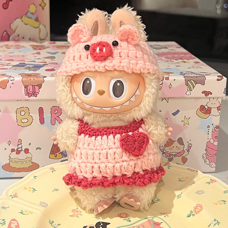 (only-clothes) Labubu Doll Clothes Labubu First Generation Third Generation Sitting Party Clothes Doll Replacement Dress Original Doll Clothes