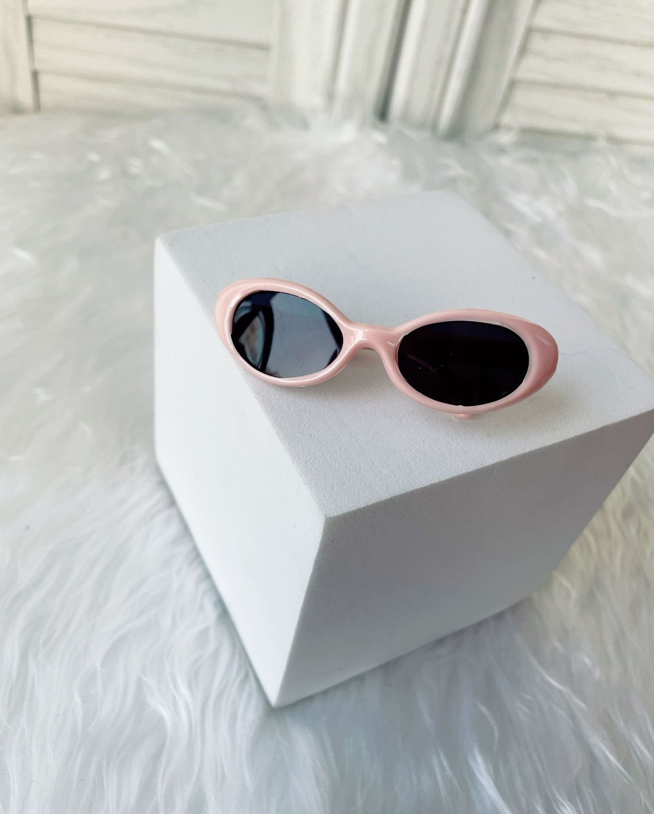 (only-clothes) 6.5cm Small Glasses Labubu Glasses Sunglasses Self-Deprecating Bear Glasses Small Cotton Doll Glasses