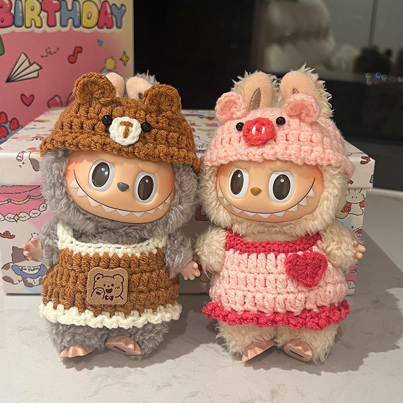 (only-clothes) Labubu Doll Clothes Labubu First Generation Third Generation Sitting Party Clothes Doll Replacement Dress Original Doll Clothes