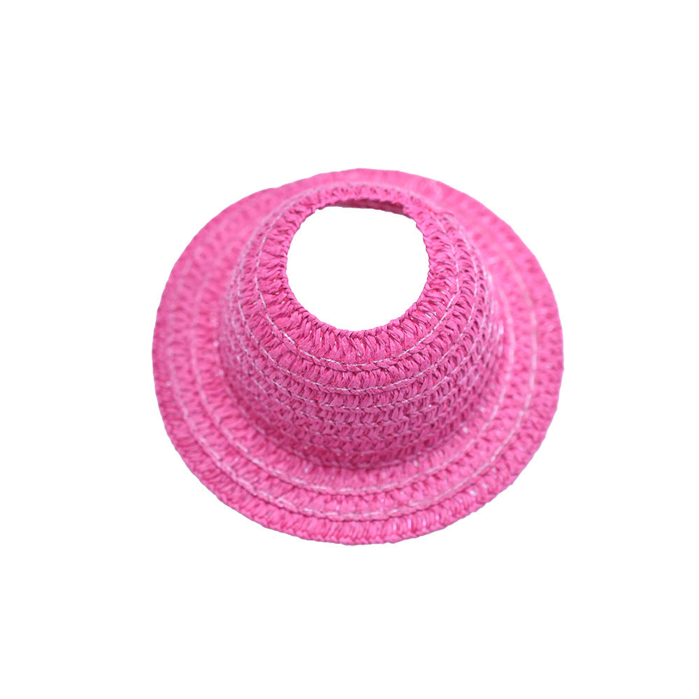 (only-clothes) LABUBU Doll Hat LABUBU Straw Hat First Second Third Generation Blind Box Earless Doll Hat Open Top Sitting Party Hat