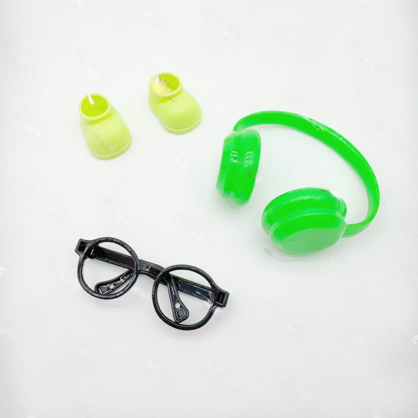 Labubu Doll 17CM Labubu 10cm Cotton Doll Dress-Up Headphones Glasses Shoes Boots Crown Accessories
