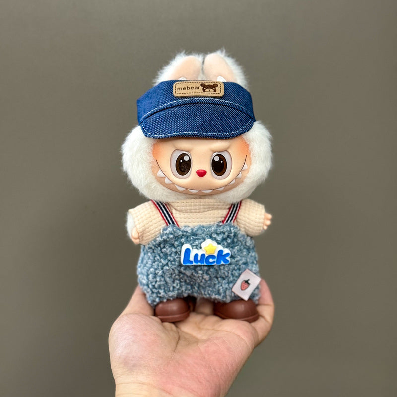 (only-clothes) Suitable for Labubu Doll Clothes First Second Third Generation Labubu Clothes 17cm Vinyl Pendant Doll Set