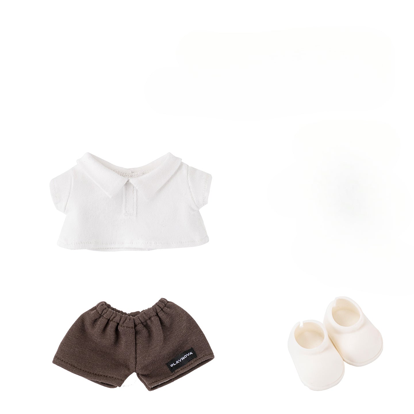 (only-clothes) POLO Short Sleeve Series Set Suitable for Labubu Macaron Sitting Clothes Labubu 17cm First Generation Doll Clothes