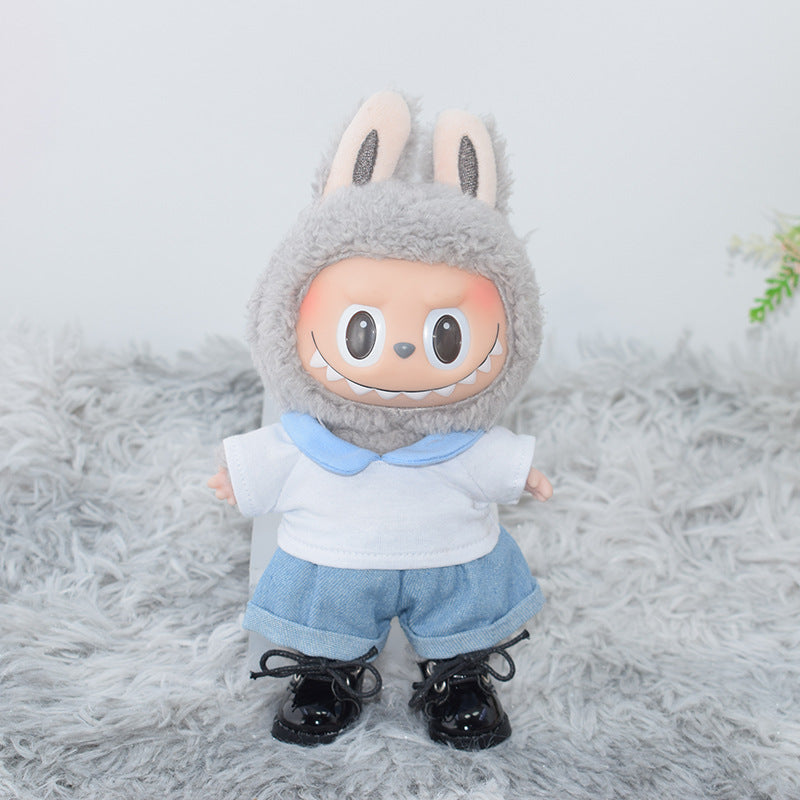 (only-clothes) Labubu Doll Shoes Collection 17CM Keychain Blind Box Labubu Replacement Shoes Doll Dress-Up Toy Shoes