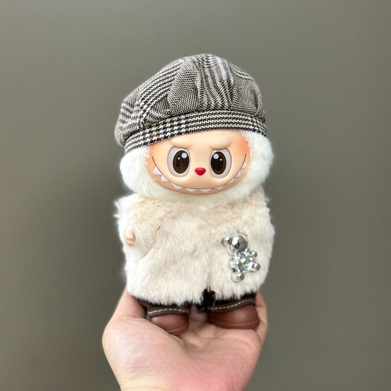 (only-clothes) Suitable for Labubu Doll Clothes First Second Third Generation Labubu Clothes 17cm Vinyl Pendant Doll Set