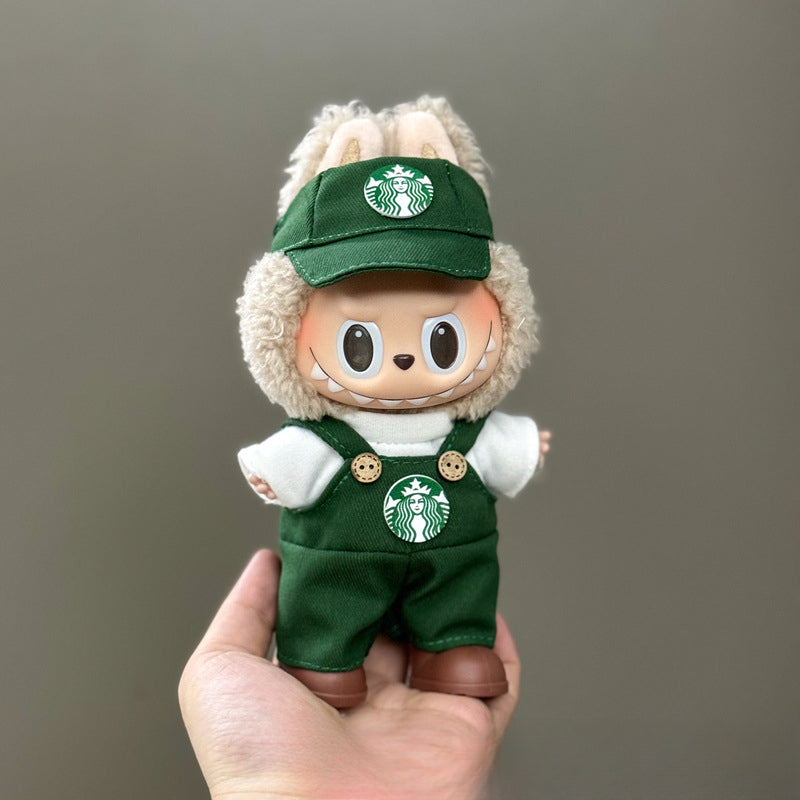 (only-clothes) Suitable for Labubu Doll Clothes 123 Generation Labubu Clothes 17cm Pendant Plush Doll Outfit Dress