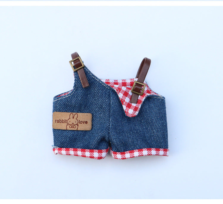 In Stock 17cm Labubu Overalls Labubu Doll Clothes Replacement 10cm Doll Clothes Wholesale