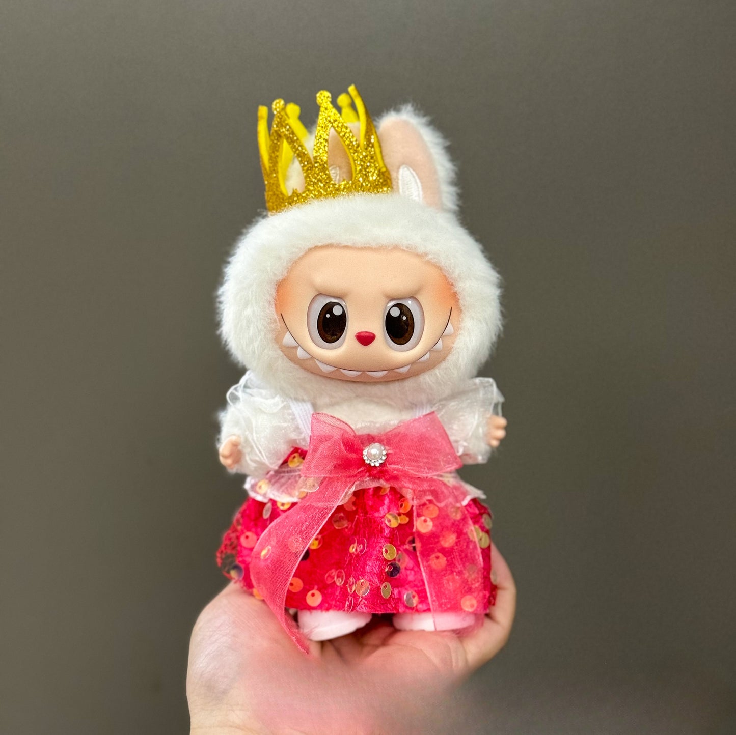 (only-clothes) Suitable for Labubu Doll Clothes 123 Generation Labubu Clothes 17cm Pendant Plush Doll Outfit Dress