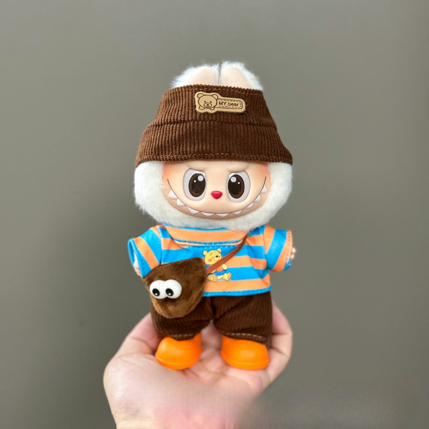 (only-clothes) Suitable for Labubu Doll Clothes First Second Third Generation Labubu Clothes 17cm Vinyl Pendant Doll Set