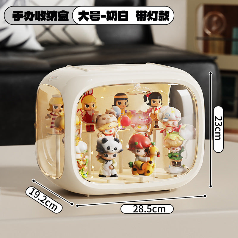 Space Capsule Labubu Blind Box Storage Box Transparent Bubble Mart White Box Display Figurine Display Stand
