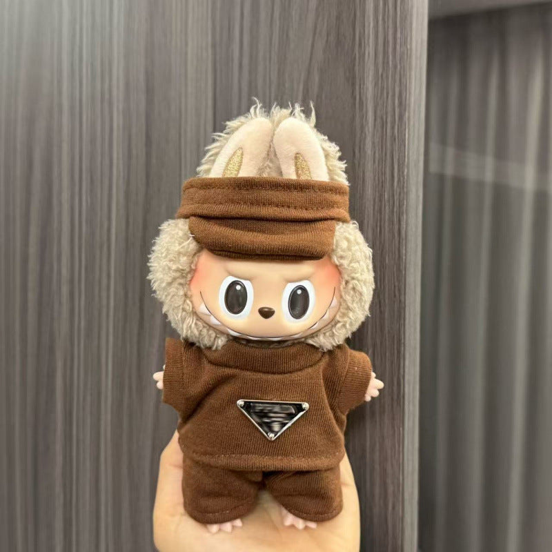 (only-clothes) Labubu Doll Clothes Labubu 17cm Pendant First and Second Generation Vinyl Plush Doll Replacement Clothes Set Accessories