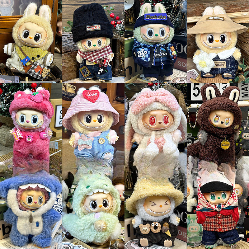 (only-clothes)Only applicable to clothing labubu Sitting Party Baby Clothes First, Second, and Third Generation Blind Box Labubu Baby Clothes Plush