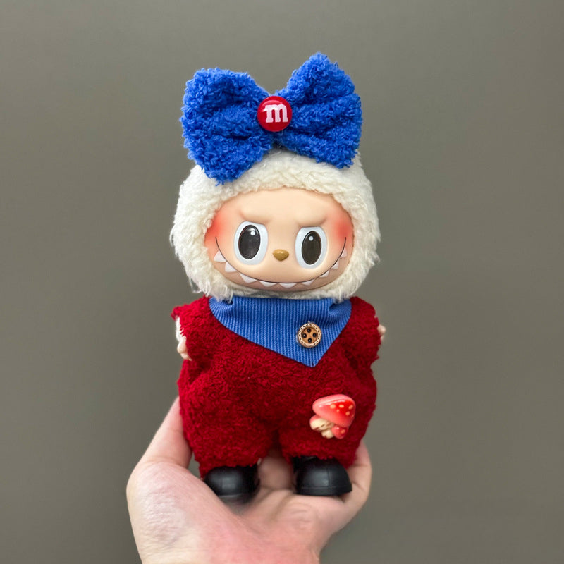 (only-clothes) Suitable for Labubu Doll Clothes 123 Generation Labubu Clothes 17cm Pendant Plush Doll Outfit Dress