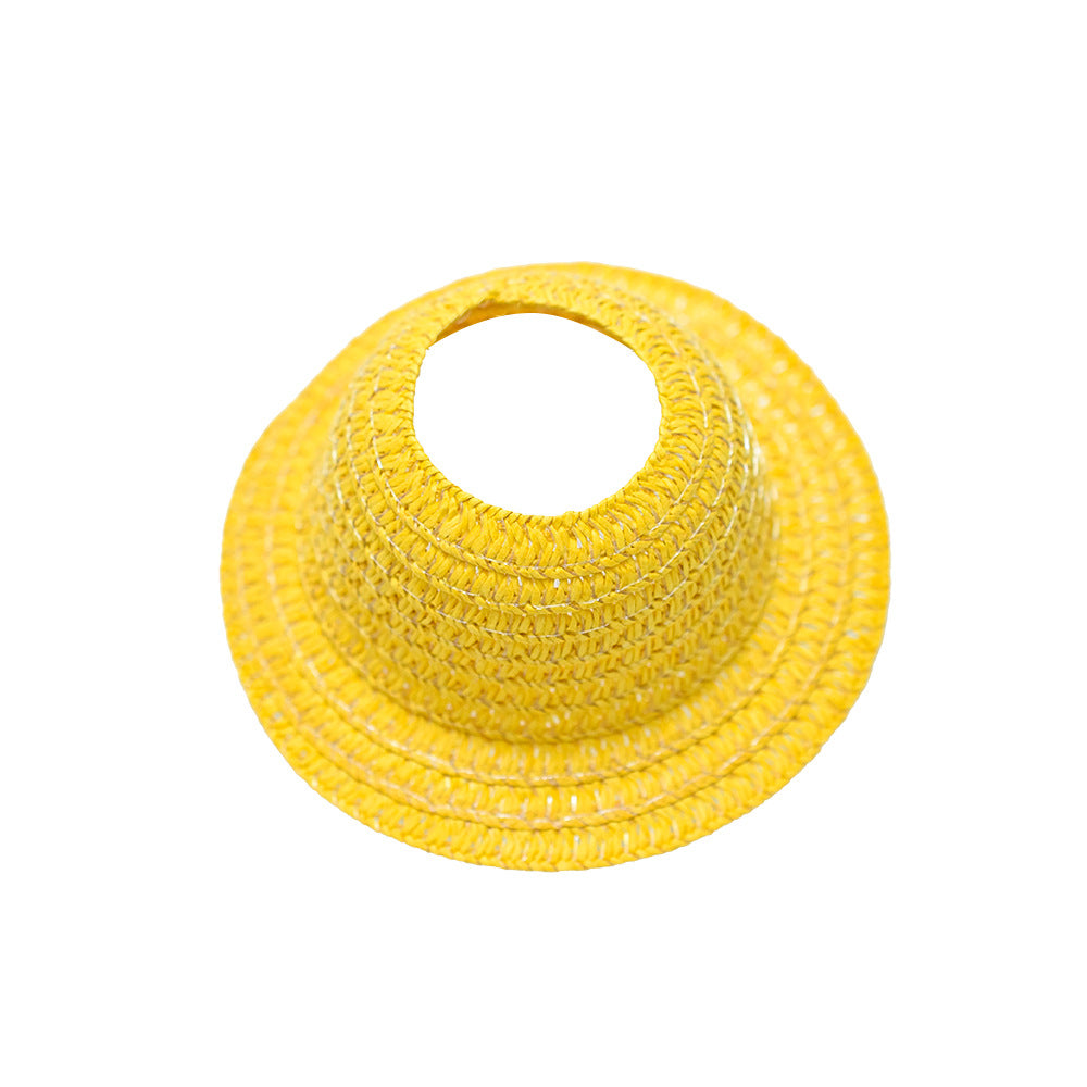 (only-clothes) LABUBU Doll Hat LABUBU Straw Hat First Second Third Generation Blind Box Earless Doll Hat Open Top Sitting Party Hat