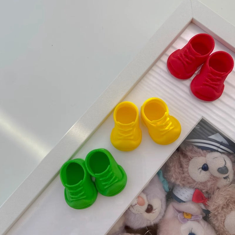 Labubu Accessories Wearable Rubber Shoes Open Mouth Smiling Sneakers Suitable for Labubu Dolls Shoes First Second Third Generation 17cm Trendy