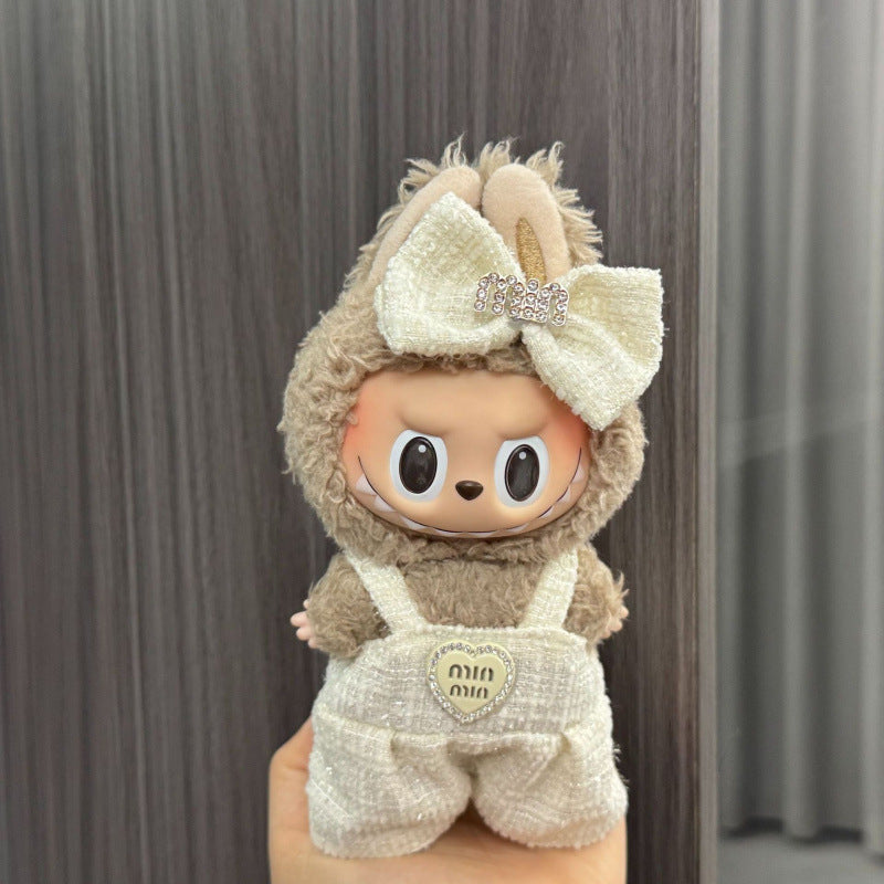 (only-clothes) Labubu Doll Clothes Labubu 17cm Pendant First and Second Generation Vinyl Plush Doll Replacement Clothes Set Accessories