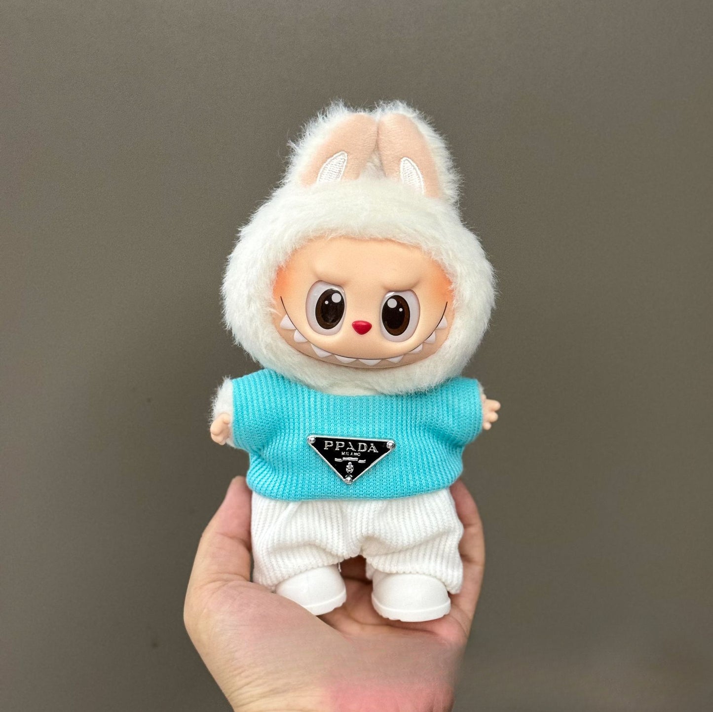 (only-clothes) Suitable for Labubu Doll Clothes First Second Third Generation Labubu Clothes 17cm Vinyl Pendant Doll Set