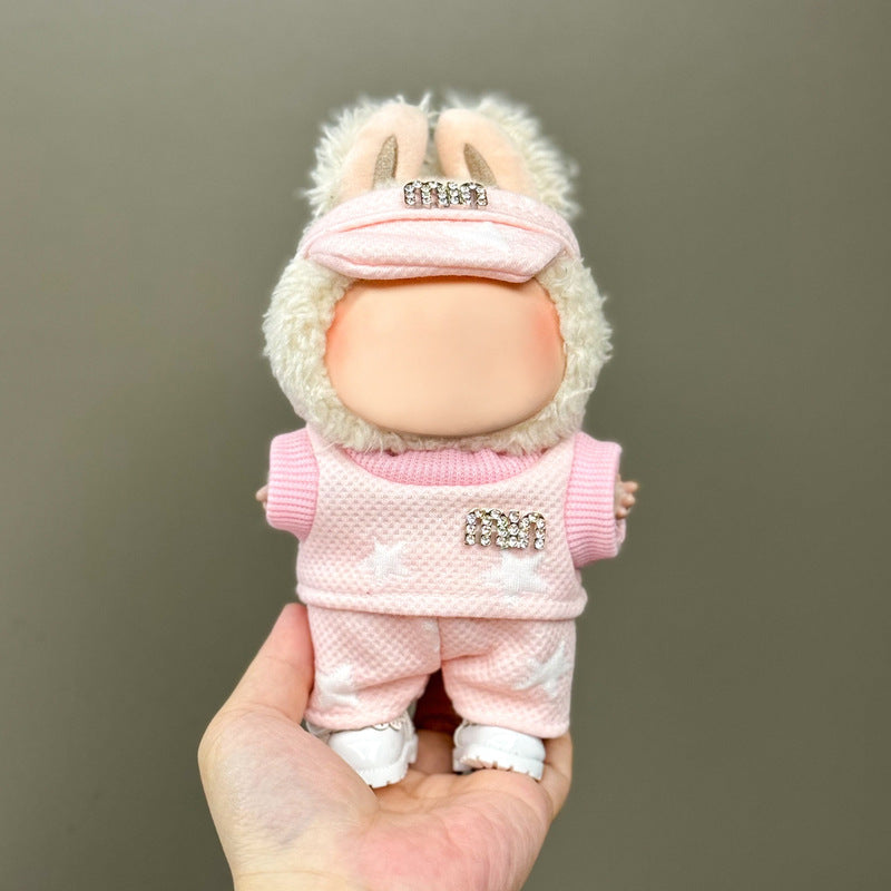 (Only-Clothes) Clothes Only Suitable for Generation Second Generation and Third Generation Pull Clothes 17cm Blind Box Pendant Trendy Vinyl Doll Cloth Ragdoll