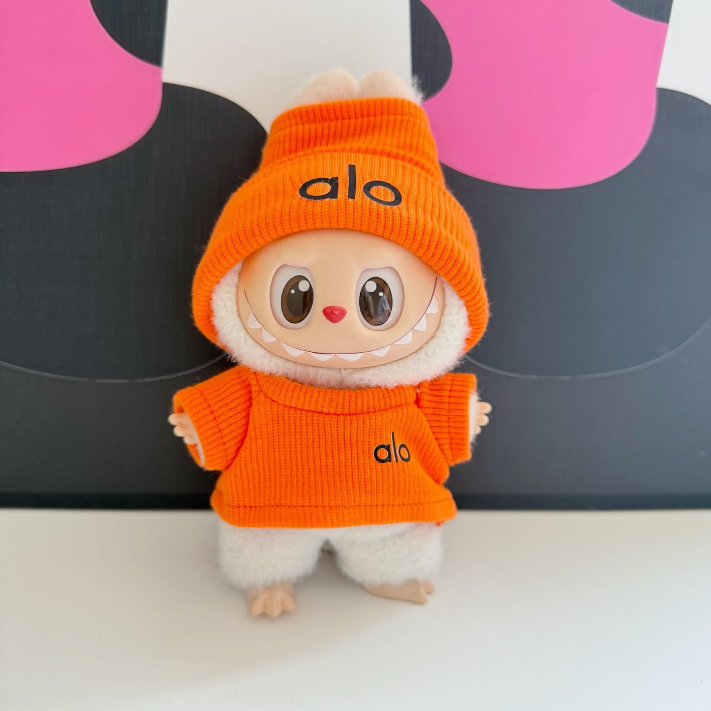 (only-clothes) New Labubu Plush Doll Trendy Brand Crow Heart Set Baby Clothes Replacement Ribbed Shirt Hot-Selling Big Brand Set Cute Baby Clothes