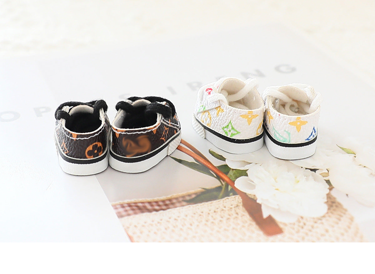 (only-clothes) Suitable for First, Second, and Third Generation Sitting Party Labubu Sports Shoes Accessories Baby Clothes Cola Vinyl Only Casual Shoes
