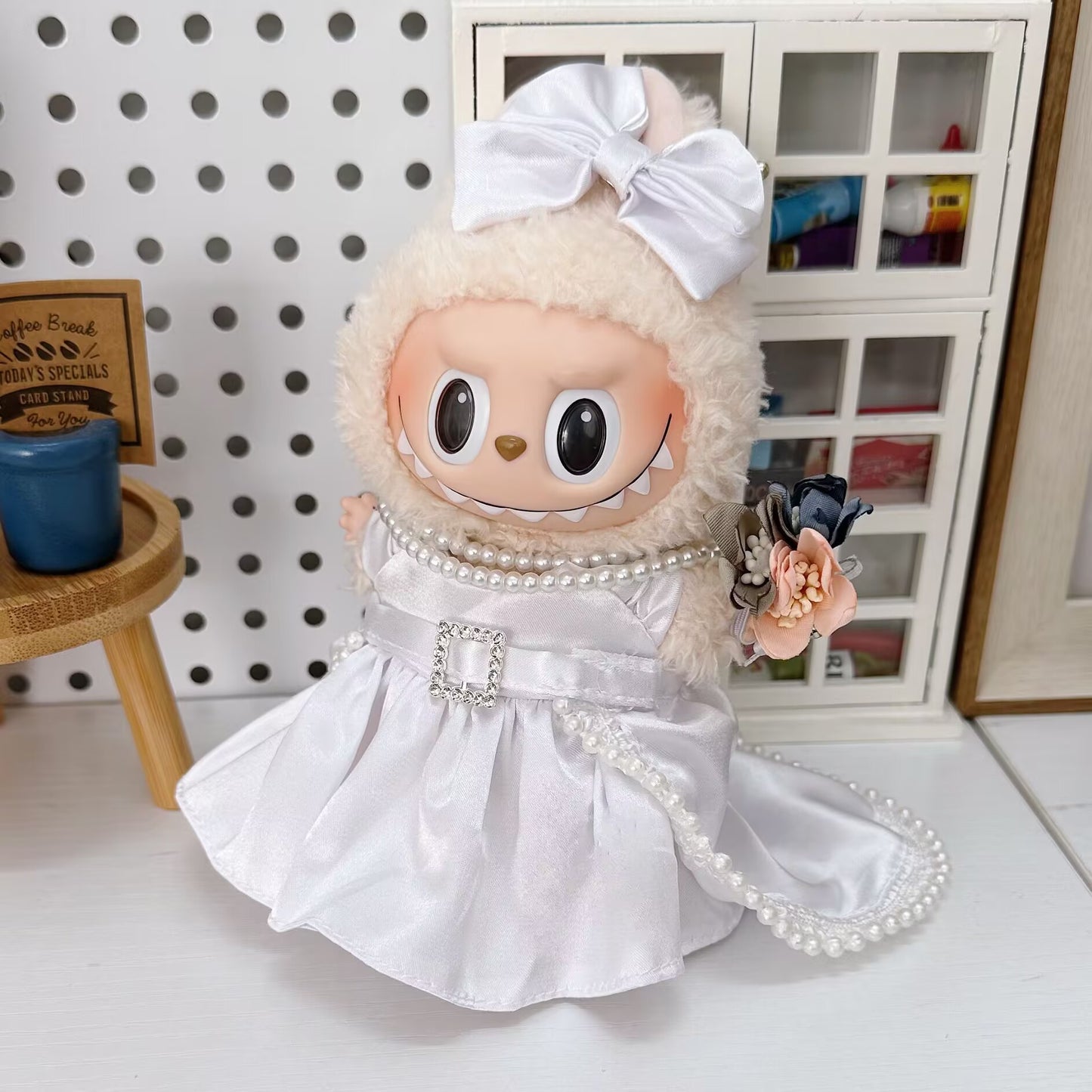 (only-clothes) Labubu Baby Clothes Affordable 17cm Baby Clothes Labubu Dress-Up Clothes Overalls Set Bula Clothes