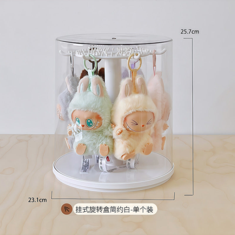 Labubu Vinyl Storage Box Pendant Labubu Display Box Transparent Black Bubble Mart Doll Ornament Blind Box