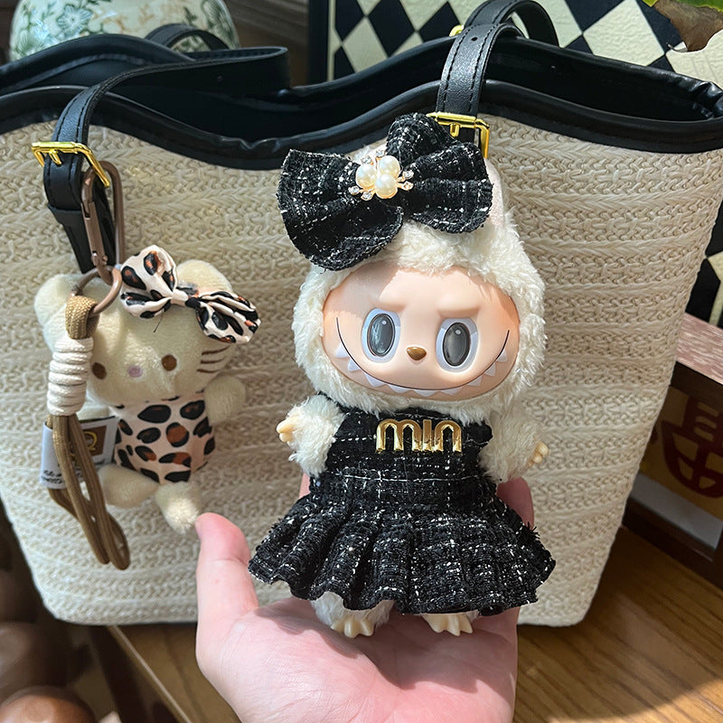 (only-clothes) Clothes Only Suitable for 17cm Labubu Doll Clothes First and Second Generation Labubu Blind Box Pendant Clothes Dress-Up Set