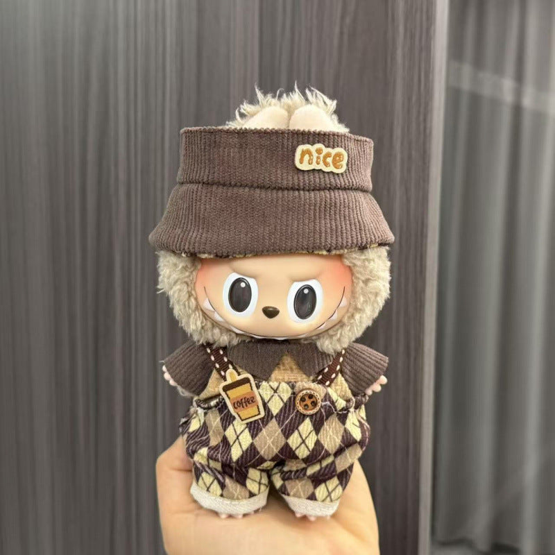 (only-clothes) Labubu Doll Clothes Labubu 17cm Pendant First and Second Generation Vinyl Plush Doll Replacement Clothes Set Accessories