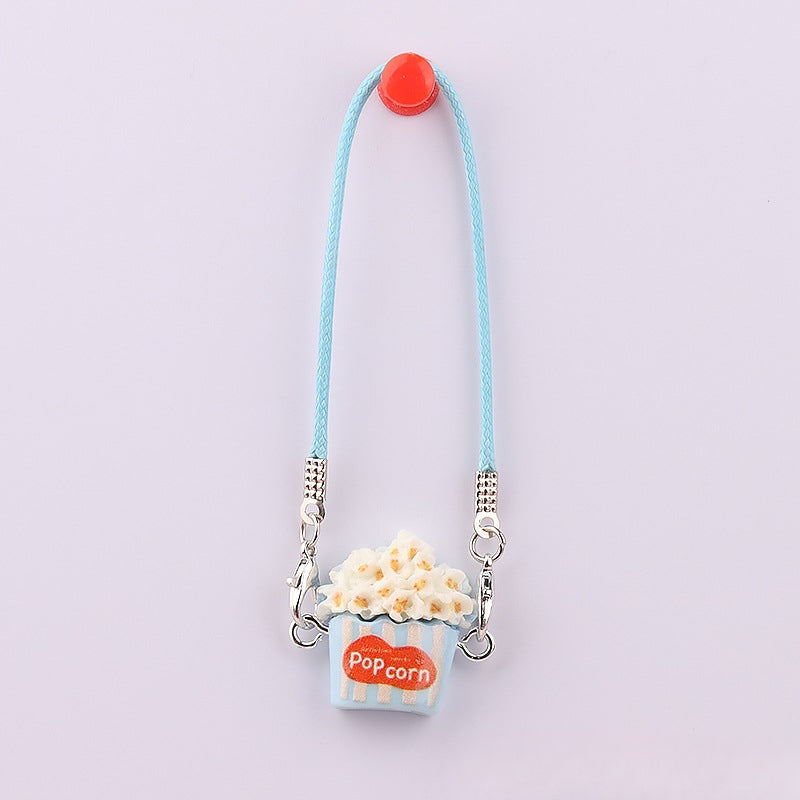 (only-clothes) Mini Popcorn Bag Labubu Little Bean Self-Deprecating Bear Mei Mei Accessories Dollhouse Miniature Accessories Small Bag Pendant