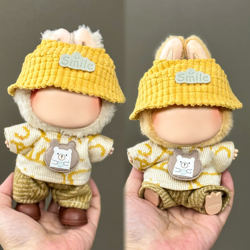 (Only-Clothes) Clothes Only Suitable for Generation Second Generation and Third Generation Pull Clothes 17cm Blind Box Pendant Trendy Vinyl Doll Cloth Ragdoll