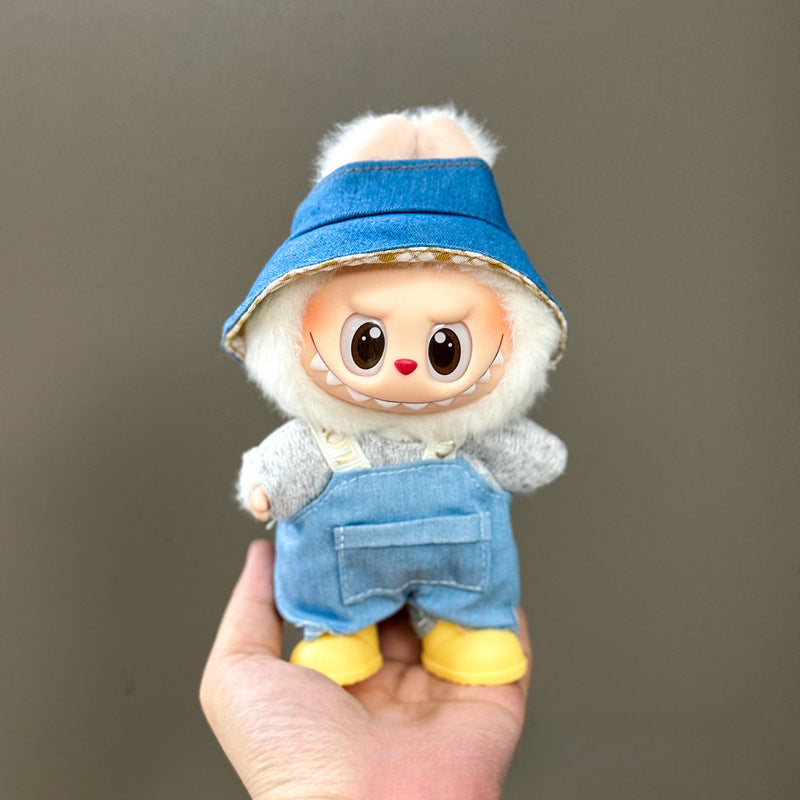 (only-clothes) Suitable for Labubu Doll Clothes First Second Third Generation Labubu Clothes 17cm Vinyl Pendant Doll Set