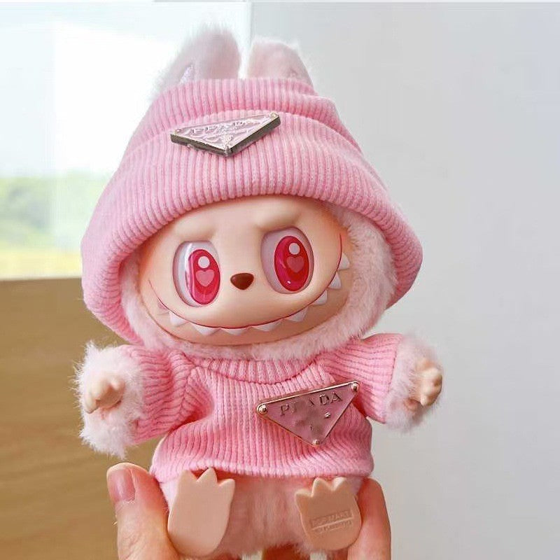 (only-clothes) Only Selling Clothes First Second Third Generation Labubu Clothes Pendant Labubu Doll Clothes Happy Doll Trendy Large Version Set
